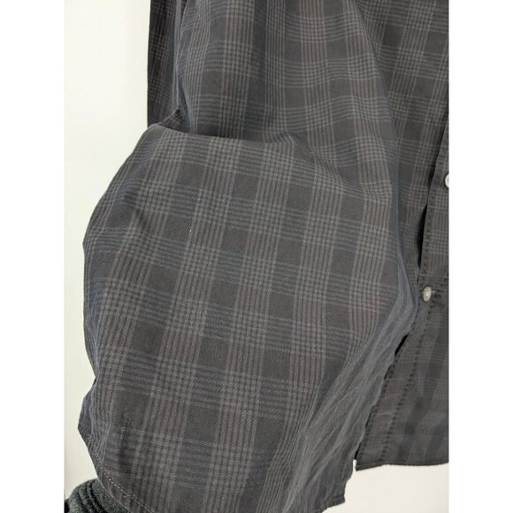 John Varvatos Plaid Button Up Shirt Men Size L Check Woven Office Quiet Luxury - Picture 4 of 8